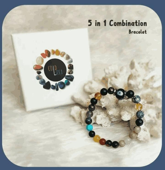 Divine Energy 5-in-1 Stone Bracelet Set (Pack of 2)